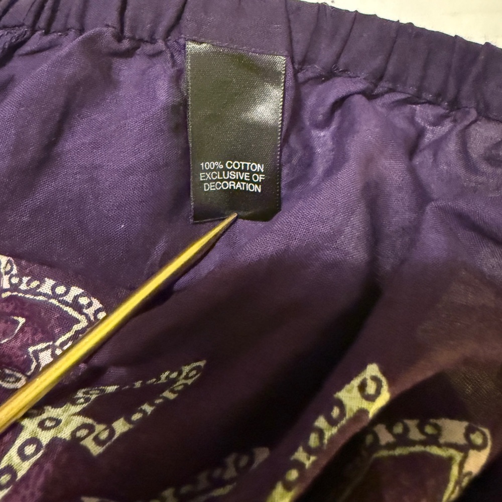Avenue Women Plus 18/20 Purple Cotton Paisley/Floral NWT Long Ombré Spring Skirt - Picture 3 of 6